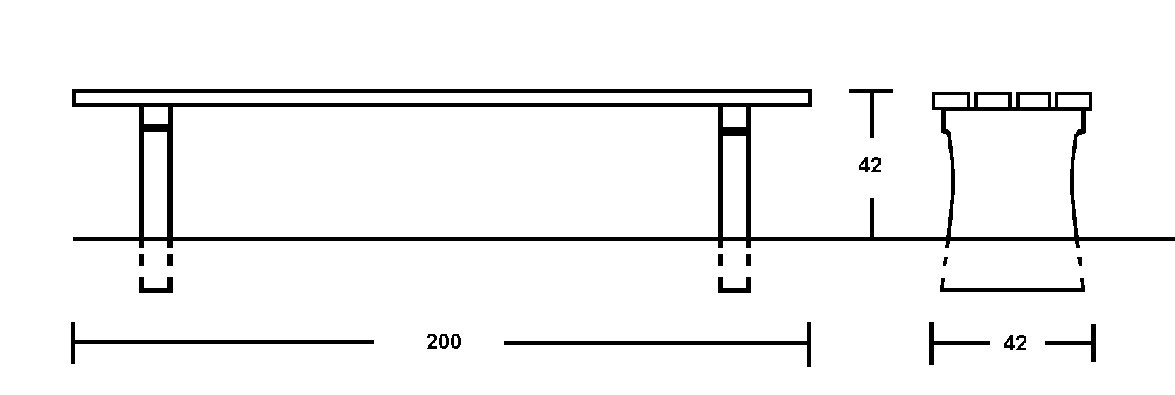 Skizze Modell 15 PVC (Holz+Stahl) Fichte Kambala zum Eingraben bzw. Einbetonieren Skizze Modell 15 PVC (Holz+Stahl) Fichte Kambala zum Eingraben bzw. Einbetonieren