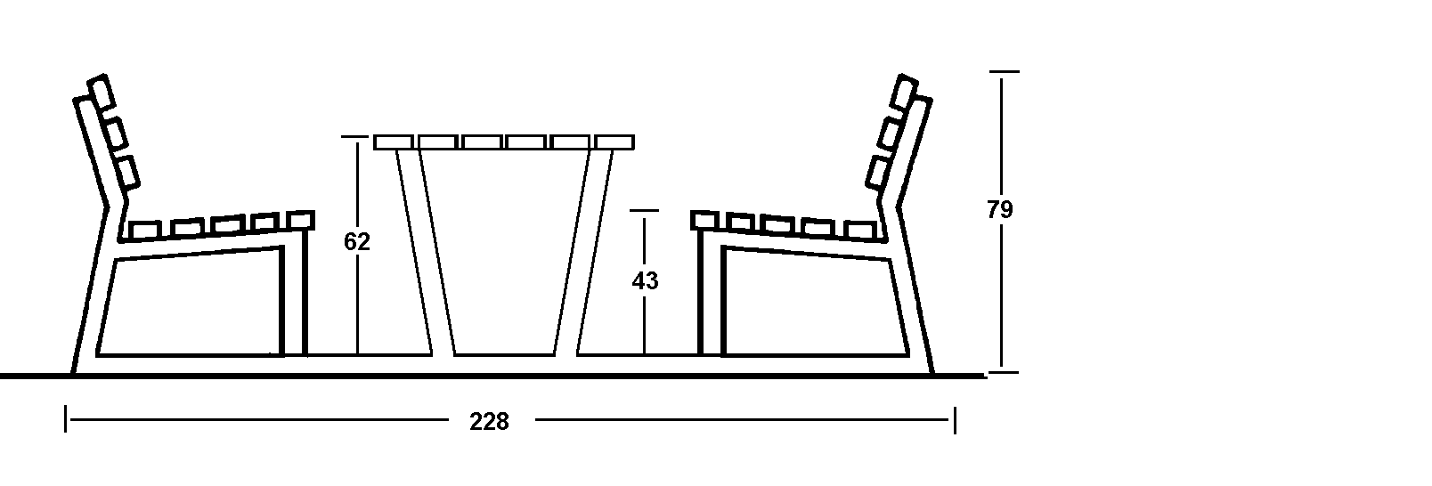 Skizze Bank-Tisch-Bank Skizze Bank-Tisch-Bank