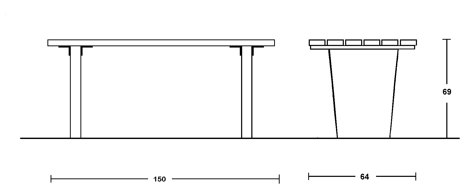 Skizze Modell P 8 PVC (Stahl)Fichte+Kambala zum aufstellen Skizze Modell P 8 PVC (Stahl)Fichte + Hartholz  zum aufstellen