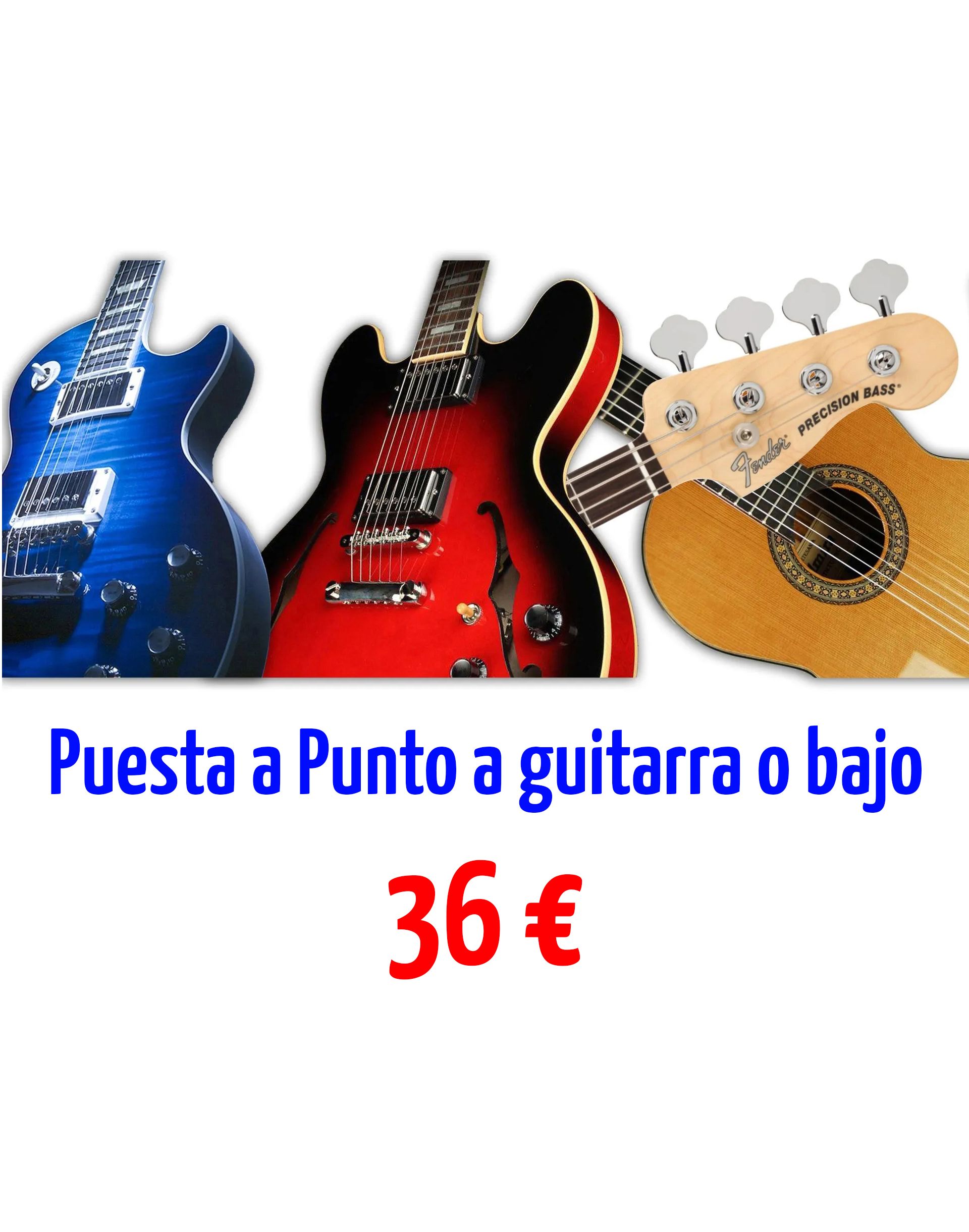 Reparación y mantenimiento de guitarras y bajos. LUTHIER