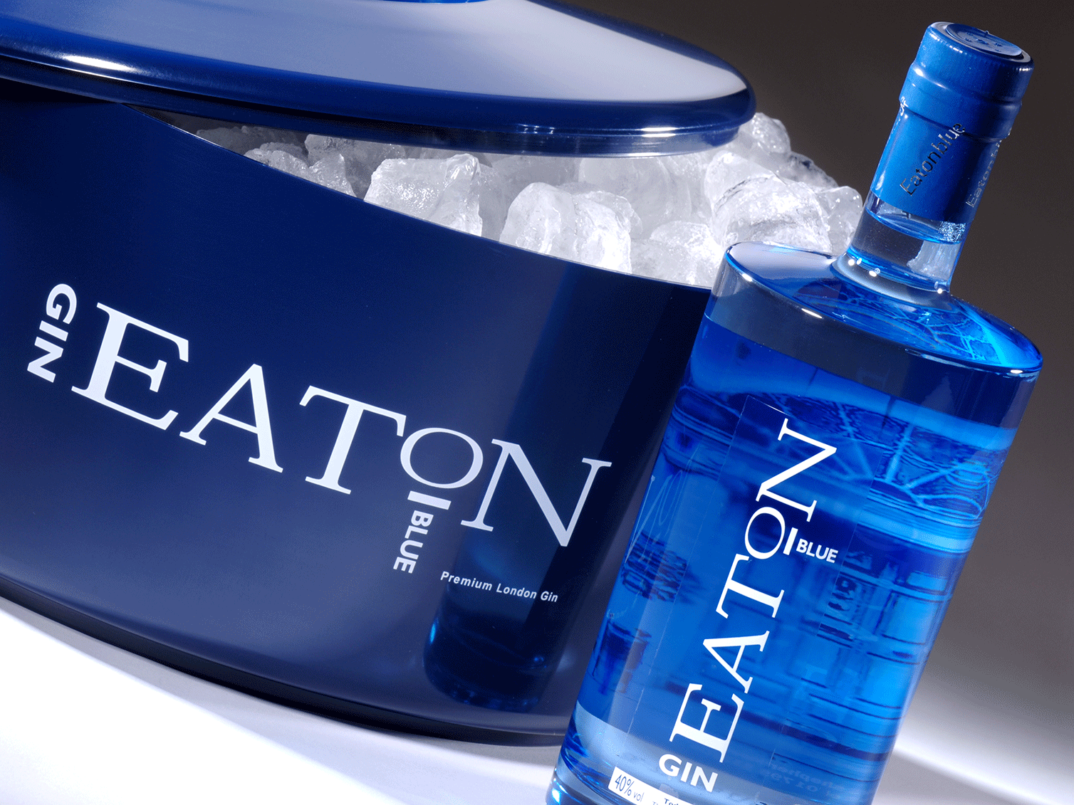 Gin , vodka , rum , ice , still life photography , product shots, product photography