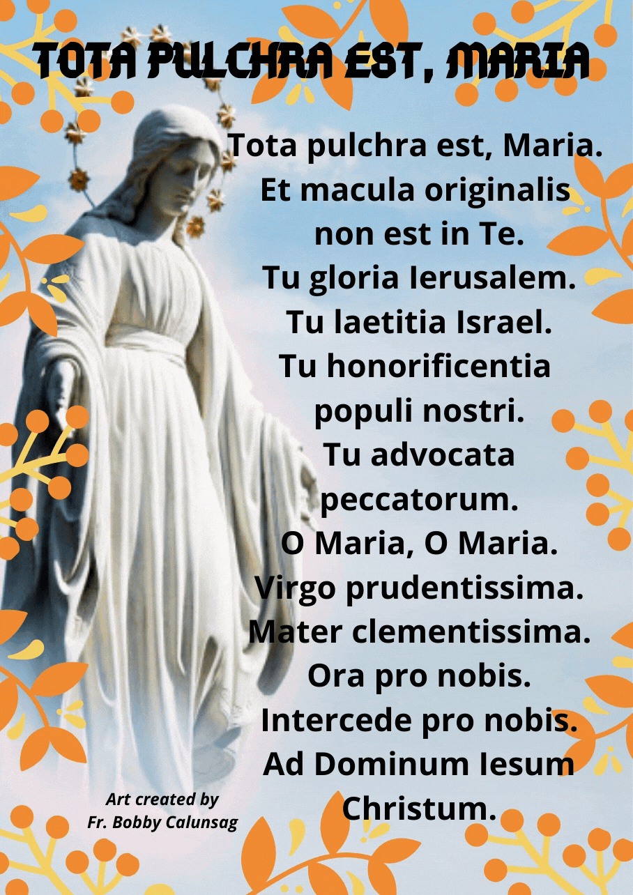 Tutta bella sei Maria Tota pulchra est Maria