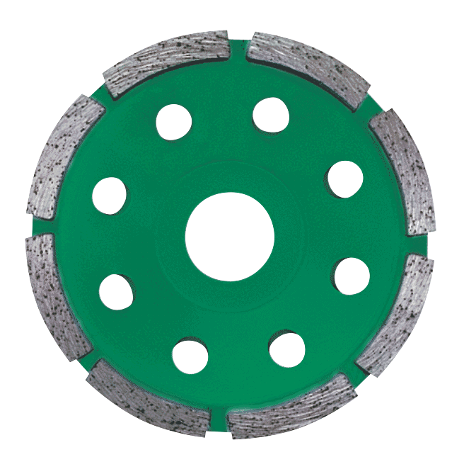 Einreihig belegter Diamantschleiftopf zum Flächenschleifen und für Steinmetzarbeiten, gute Abtragsleistung und Standzeit, Beleghöhe 5 mm. Top Preis-/Leistungsverhältnis.
Einsatzgebiet
Universal Baumaterial, Beton, Natur- und Kunststein, Granit