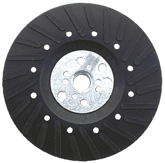 Fester Hochleistungs-TURBO-Teller mit Kühlrippen, inkl. Spannmutter, hohe Lebensdauer, für robuste Arbeiten.