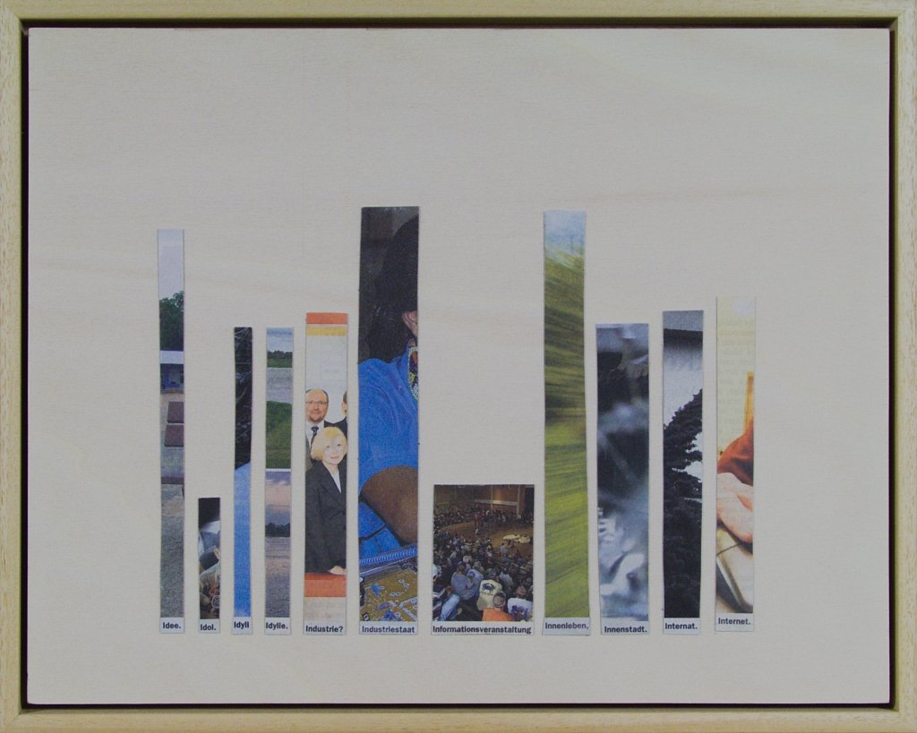 Nomen eines Monats, Buchstabe I. Collage von Carsten Schneider