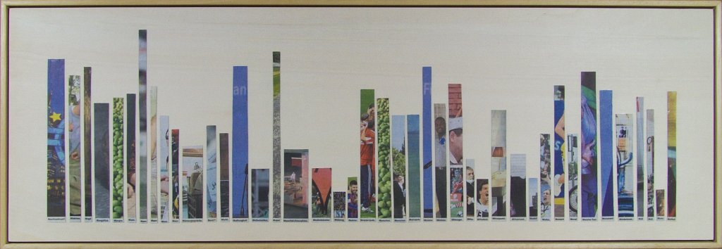 Nomen eines Monats, Buchstabe M. Collage von Carsten Schneider