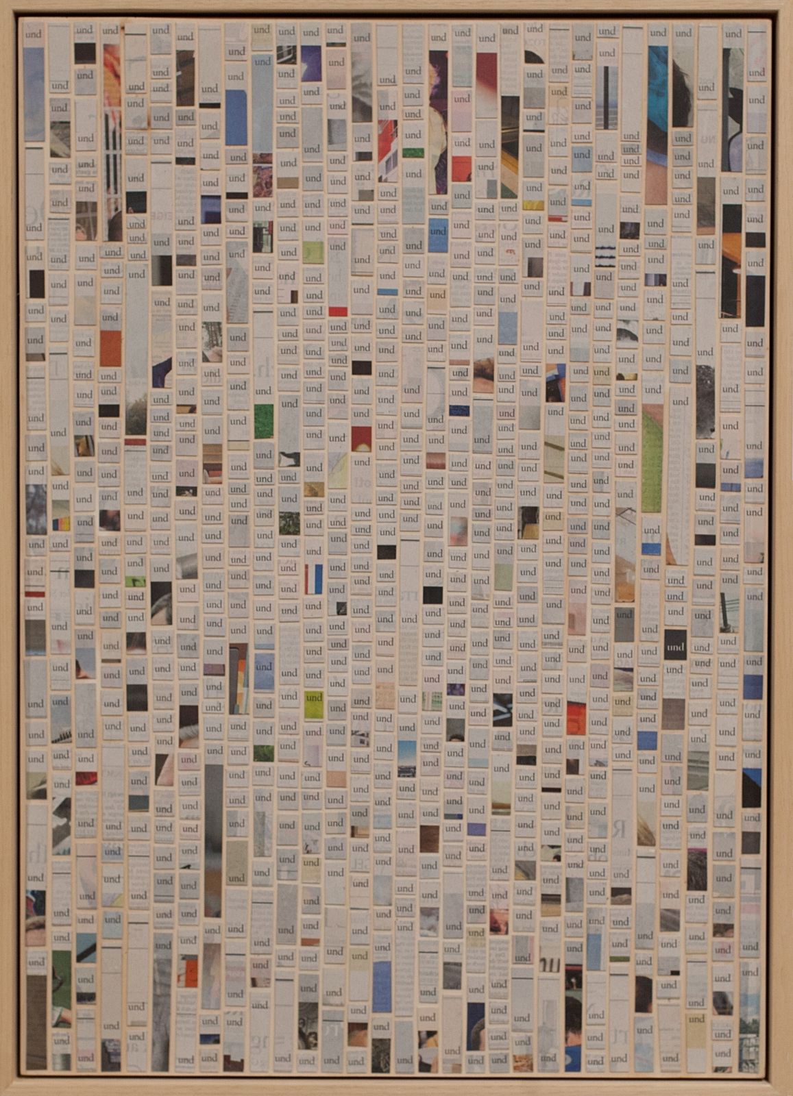 „und“ – Tagesspiegel-Zeitungscollage aus hunderten „und“-Fragmenten.