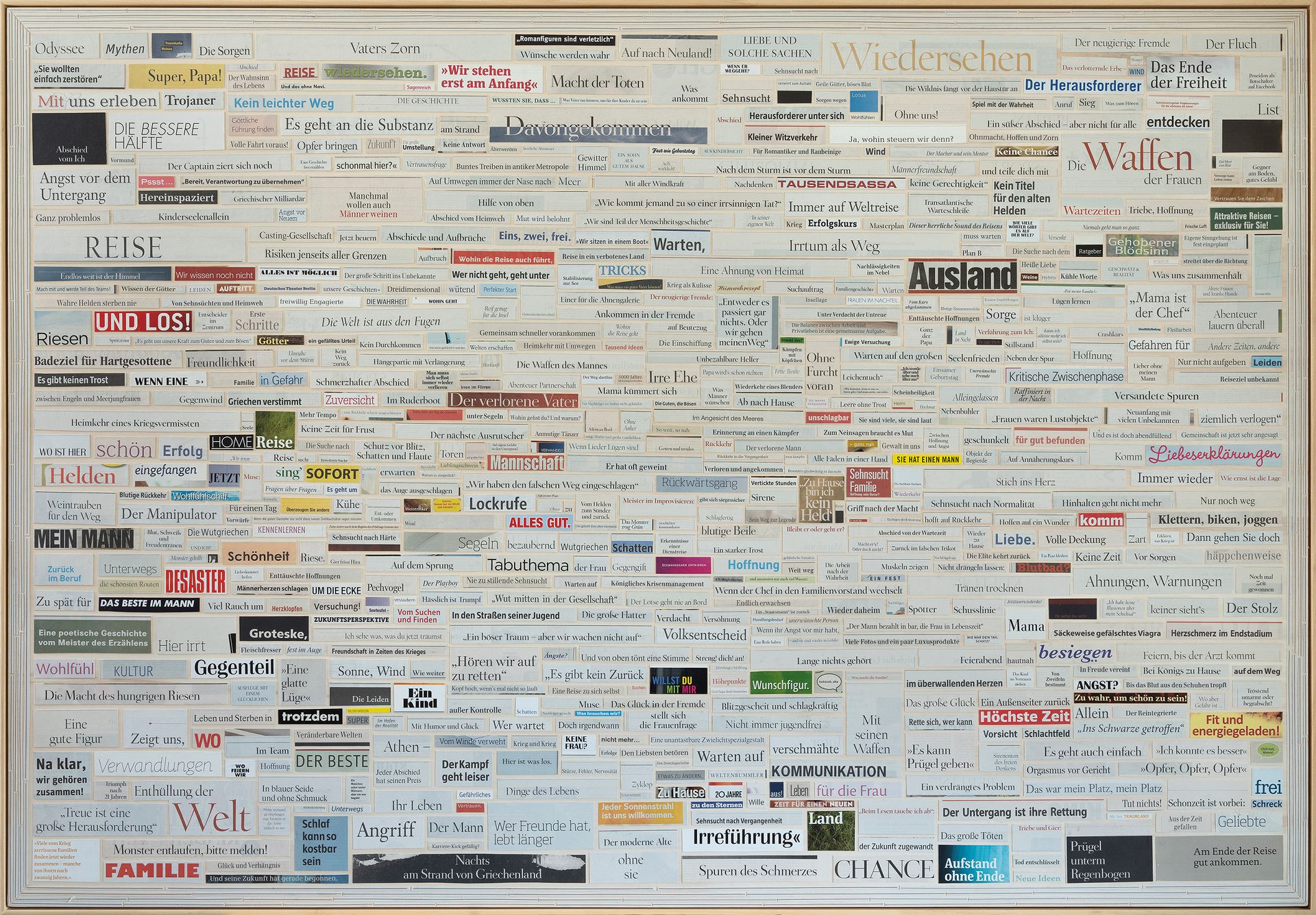 Zeitungscollage von Carsten Schneider