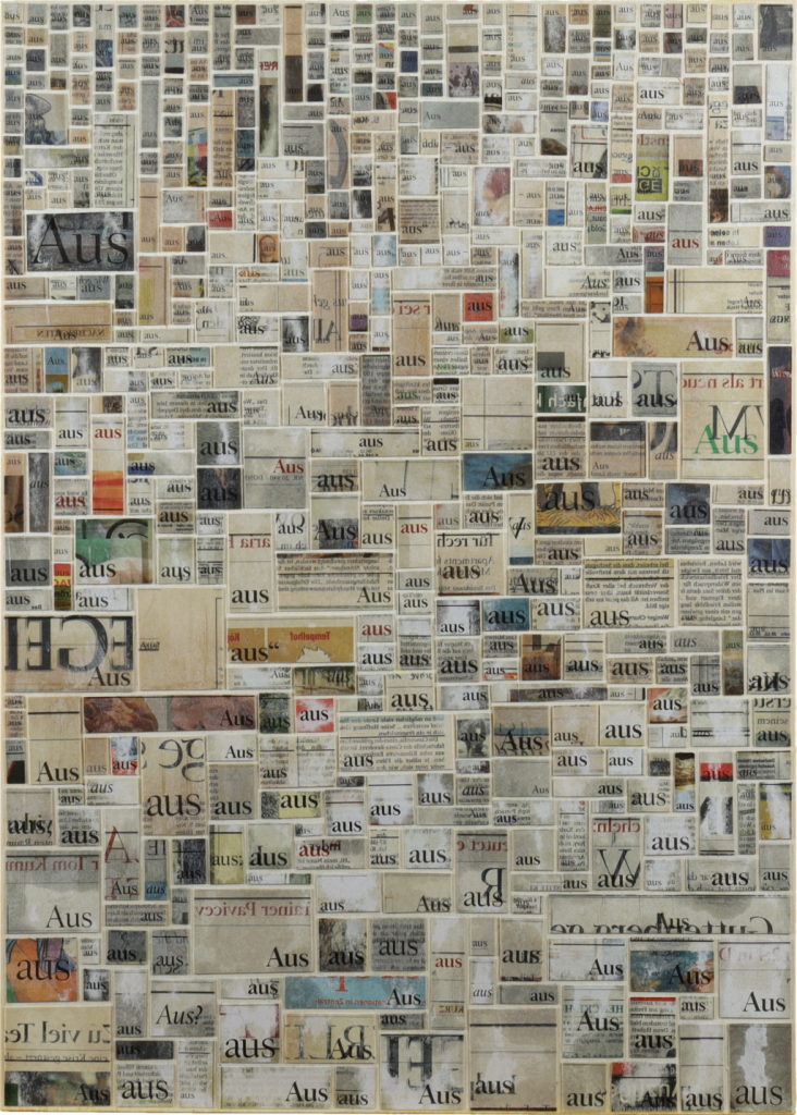 Collage aus dem Wort