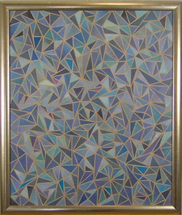 Zeitungscollage aus farbigen Ausschnitten. Von Carsten Schneider, Katalognummer 136