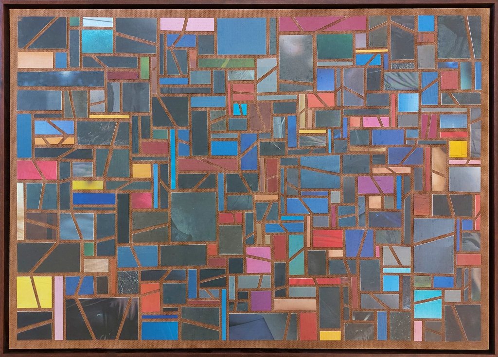 Rechteck 139 – mittelgroße Zeitungscollage, horizontale und vertikale Fragmente im Dialog.