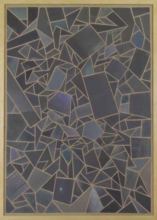 Zeitungscollage aus farbigen Ausschnitten. Von Carsten Schneider, Katalognummer 188