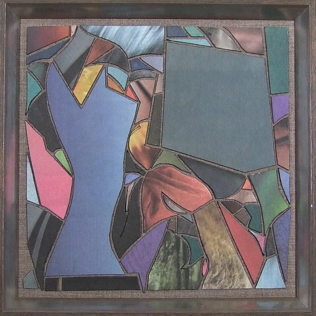 Farbige Zeitungscollage von Carsten Schneider. Katalognummer 228