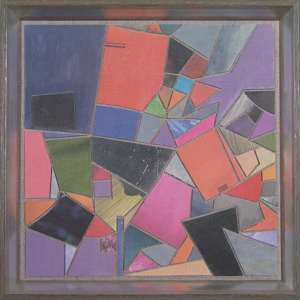 Farbige Zeitungscollage von Carsten Schneider. Katalognummer 251