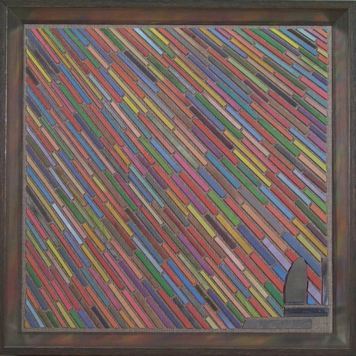 Zeitungsstrichcollage namens