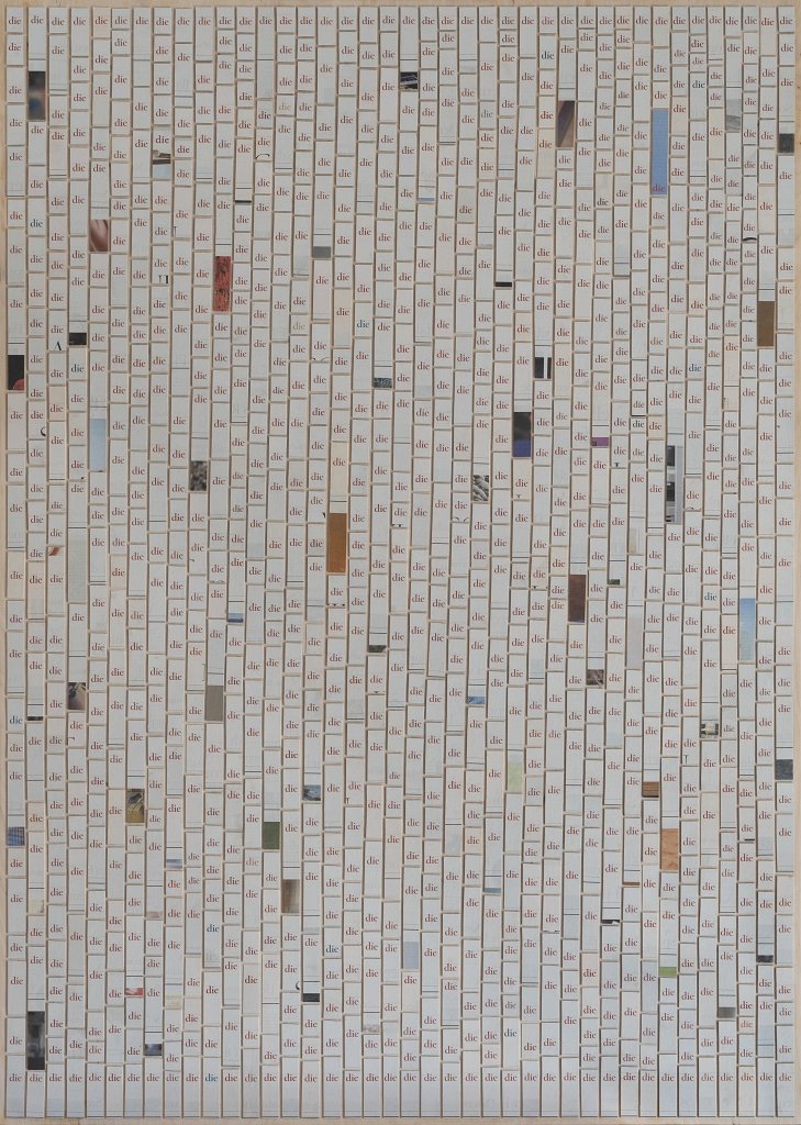 die in red - Collage von Carsten Schneider, 2018. 119 cm x 84 cm