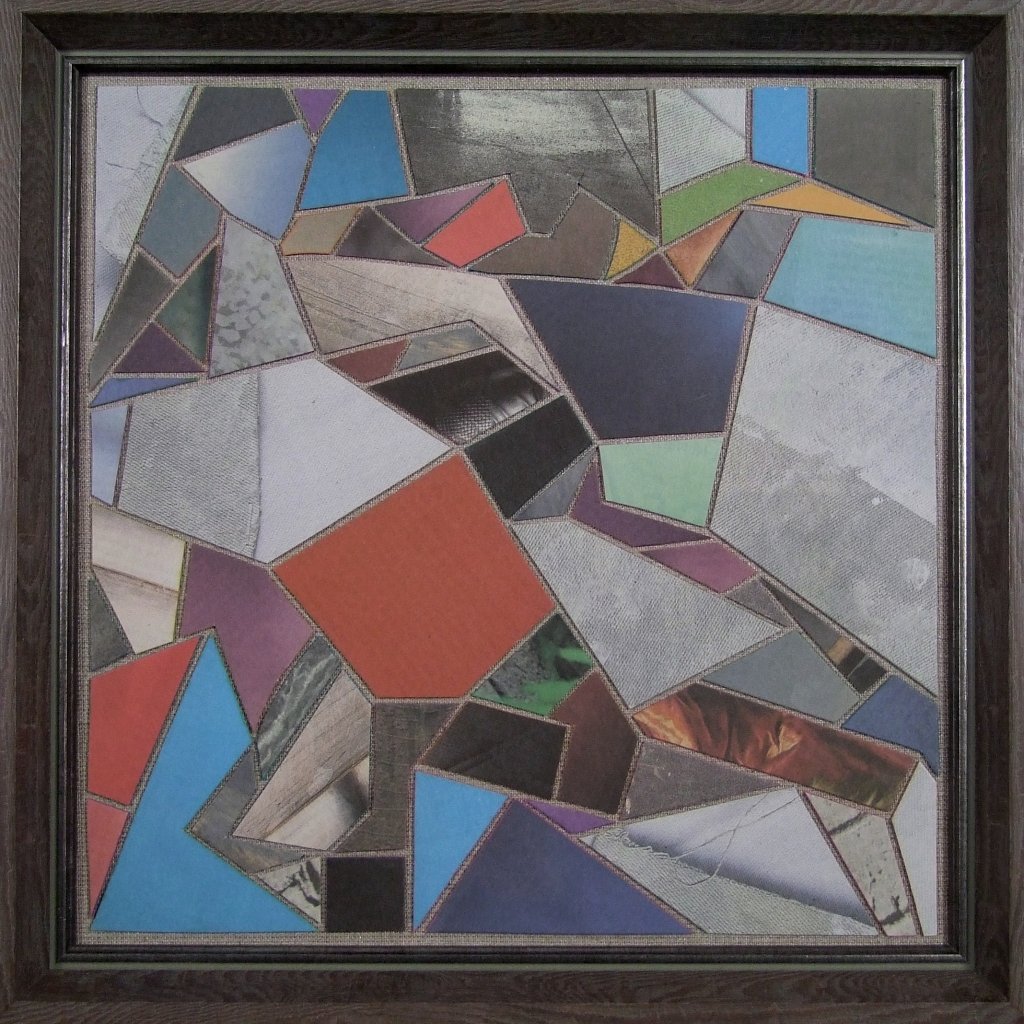 Farbige Zeitungscollage von Carsten Schneider. Katalognummer 266