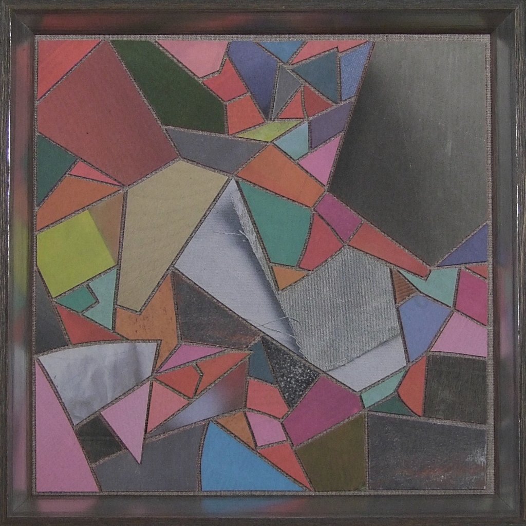 Farbige Zeitungscollage von Carsten Schneider. Katalognummer 271