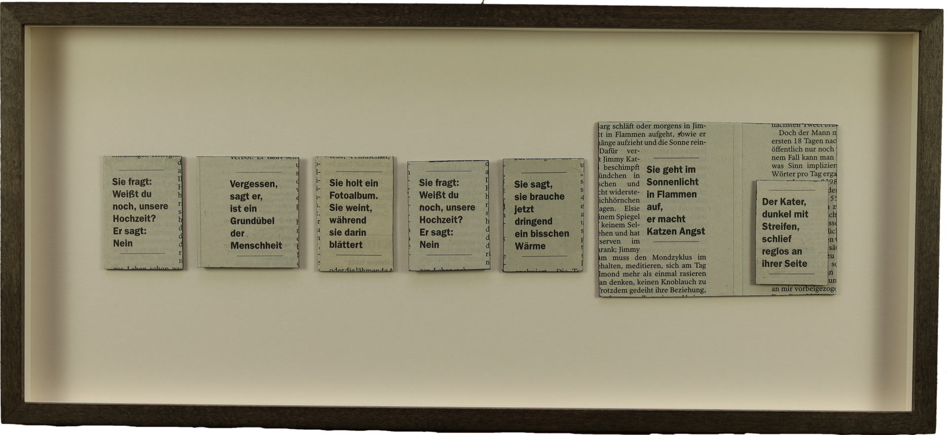 Sie fragt; Weißt du noch, ... Collage von Carsten Schneider 2024