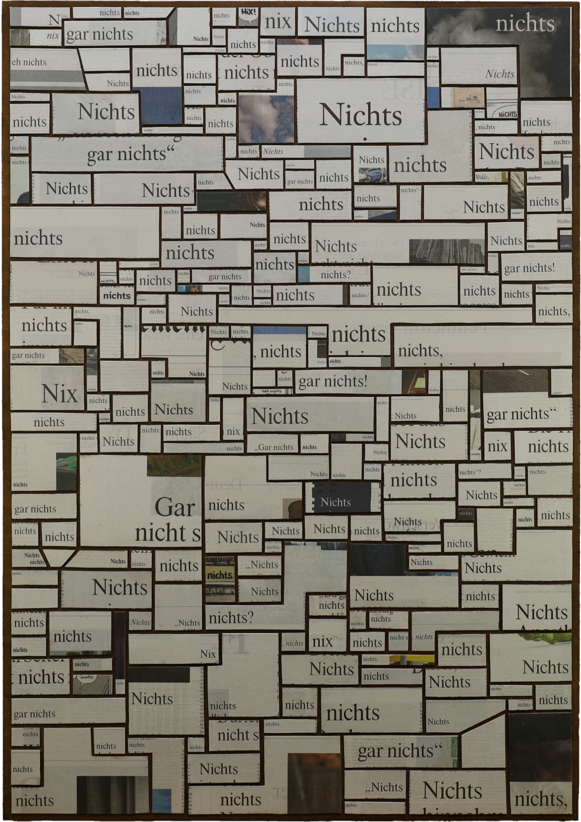 Collage aus dem Wort