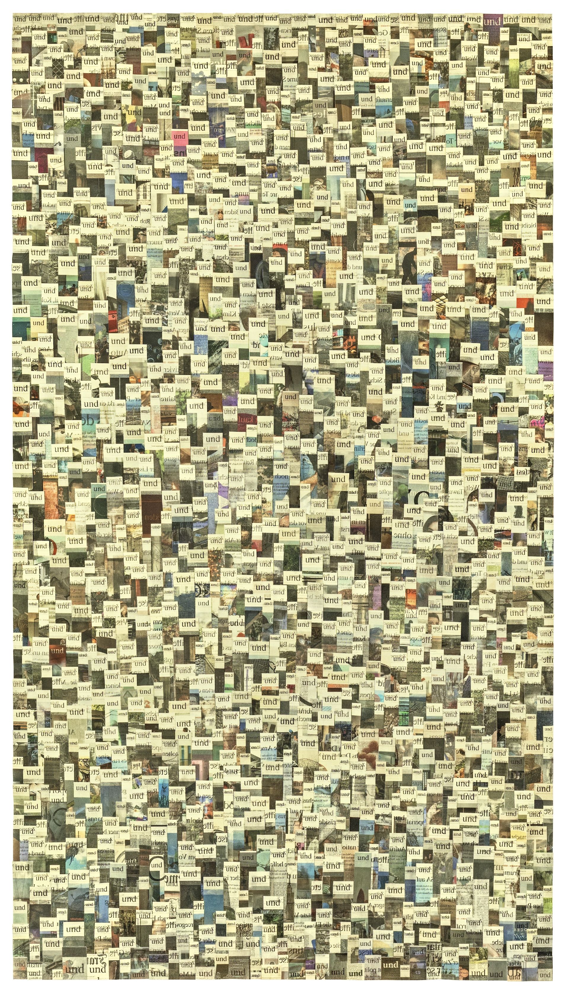 und und und. Hundertfach das Wort und aus der F. A. Z. zu einer großen Collage geformt.