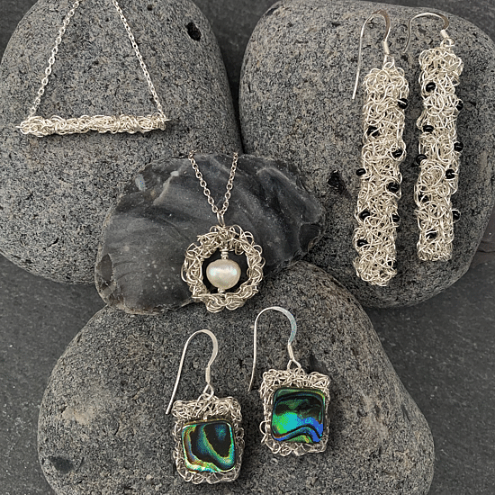 Treaures by Troy hand crochet sterling silver & gem jewellery by Troy Ohlson