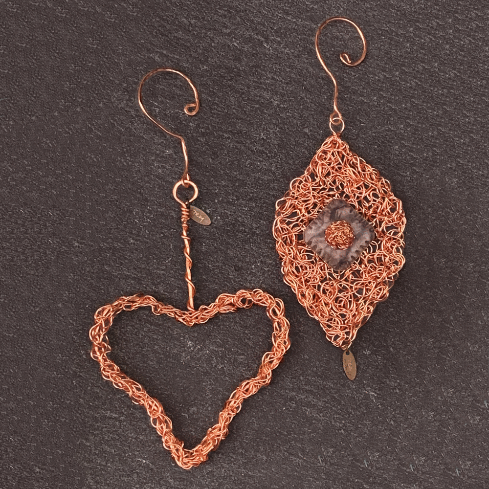 Hand Crochet Hearts and Baubles by Troy Ohlson