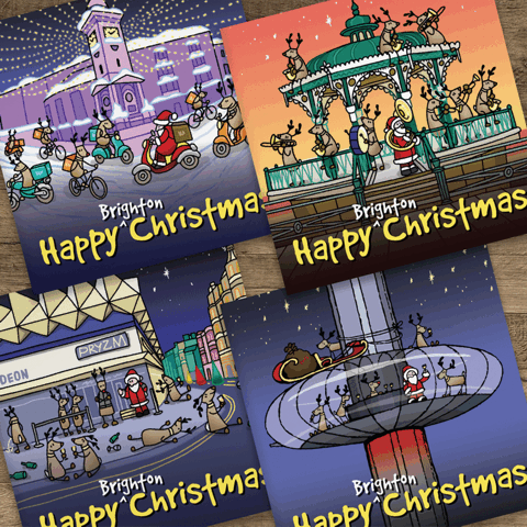 Brighton Christmas Cards by J David Bennett