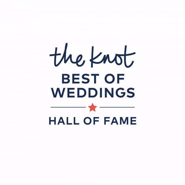 The Knot Best of Weddings Hall of Fame award, the highest honor for consistently top-rated bridal professionals.