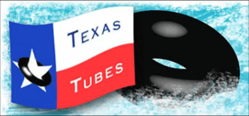 TexasTubes.com - Small Logo - Texas Flag and a Black Inner Tube for Comal River Tubing in New Braunfels, TX TexasTubes.com - Small Logo - Texas Flag and a Black Inner Tube for Comal River Tubing in New Braunfels, TX