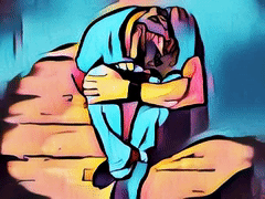 Verzweiflung Depression Einsamkeit Burnout Verzweiflung desperate Depression Einsamkeit