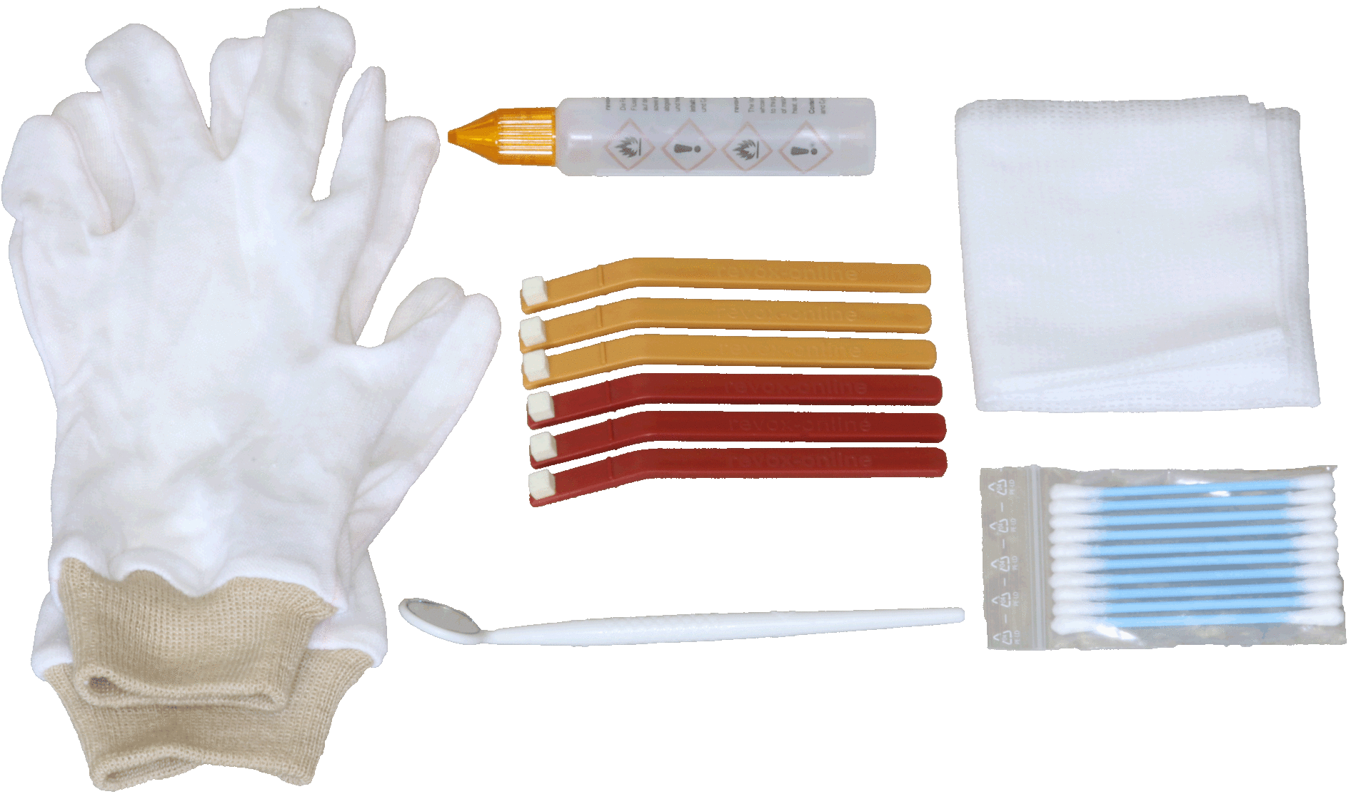 Original cleaning kit from Premium-Hifi for Studer, Revox and other tape machines, cassette decks Original cleaning kit from Premium-Hifi for Studer, Revox and other tape machines, cassette decks