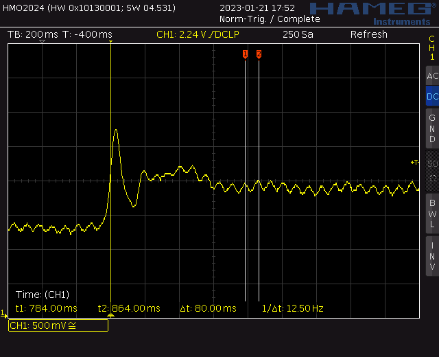 Signal bei 19 cm/s der neuen Tonmotorsteuerung für Revox B77 von Premium-Hifi Signal bei 19 cm/s der neuen Tonmotorsteuerung für Revox B77 von Premium-Hifi