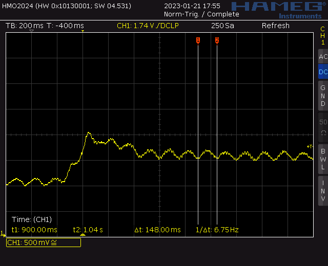 Measuring signal Revox A77 speed control 9.5 cm/s, Premium-Hifi Measuring signal Revox A77 speed control 9.5 cm/s, Premium-Hifi