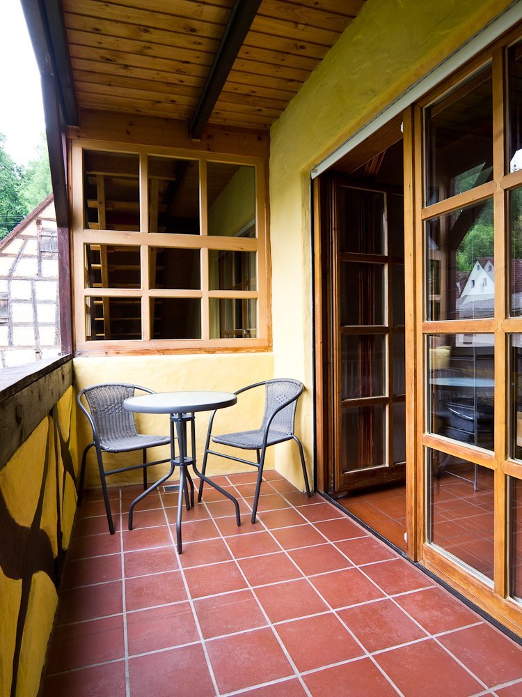 Balkon Ferienwohnung Drei Zinnen in der Fränkische Schweiz