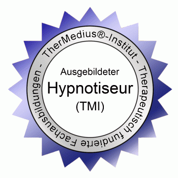 Siegel Ausgebildete Hypnotiseurin Siegel des Thermediusinstituts für Hypnose