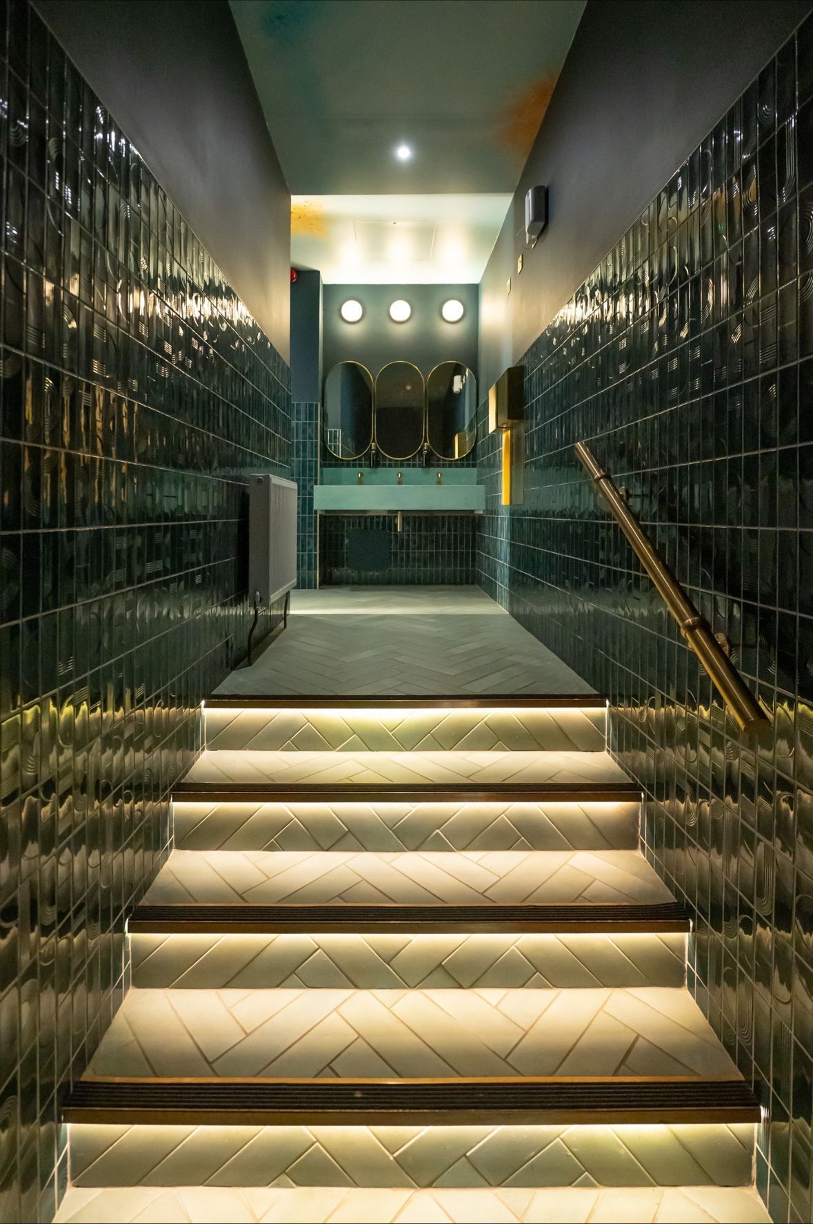 Phoenix Azula wall tiles featured in the bathroom of clays Birmingham bathroom