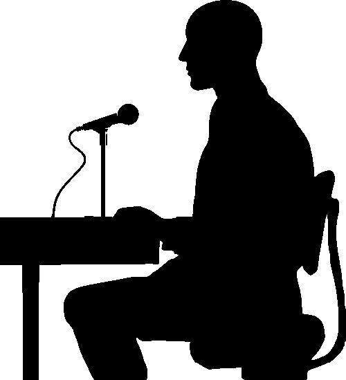 ombre d'un homme qui témoigne