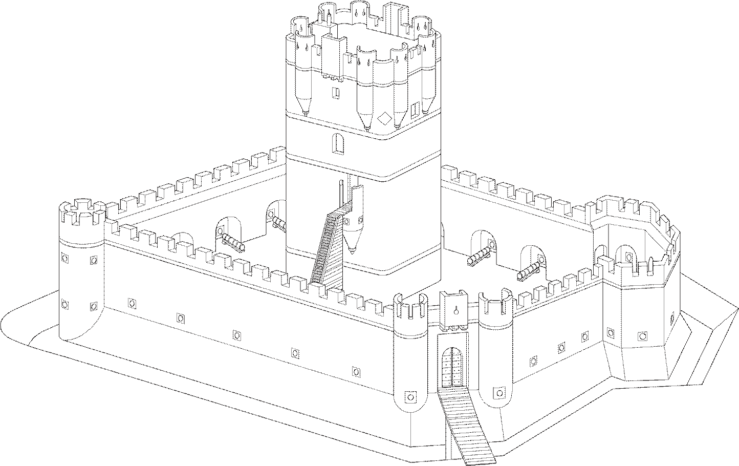 Recreación hipotética del Castillo de Arroyomolinos (Fuente: Comunidad de Madrid)