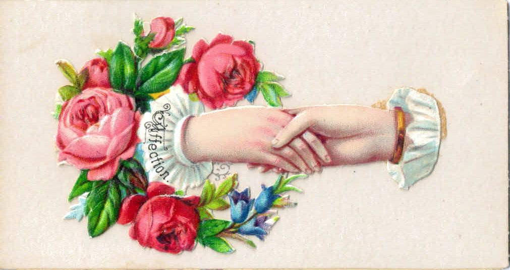 Roses and Clasping hands