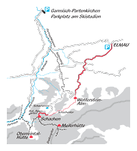 Aufstieg von Elmau über Wettersteinalm und Schachentor Aufstieg von Elmau über Wettersteinalm und Schachentor