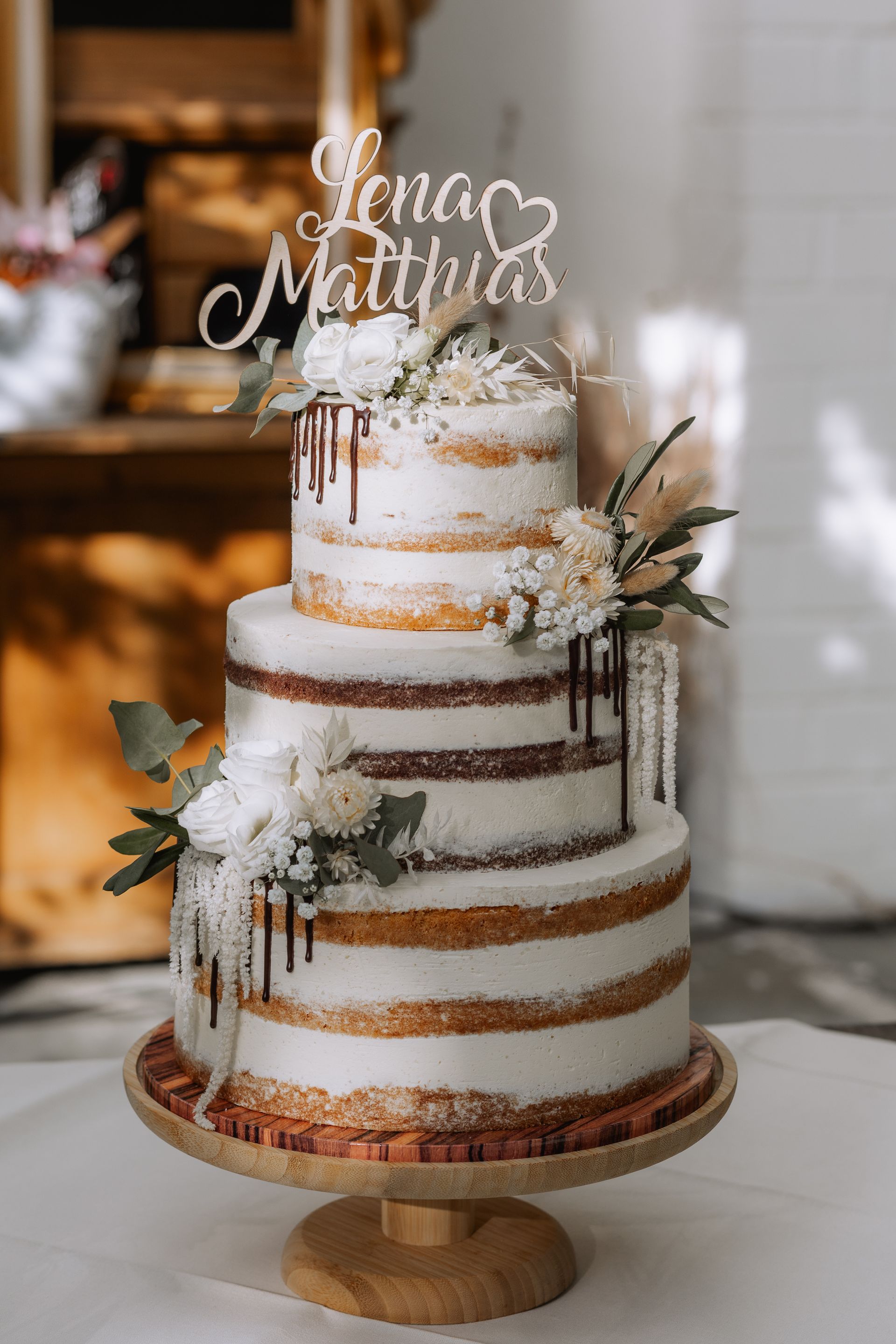 Details einer Hochzeitstorte