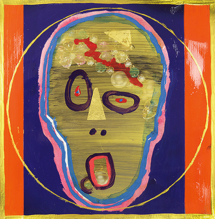 jupiter 2016, öl, ölpastell, acryl auf karton, 70 x70 cm