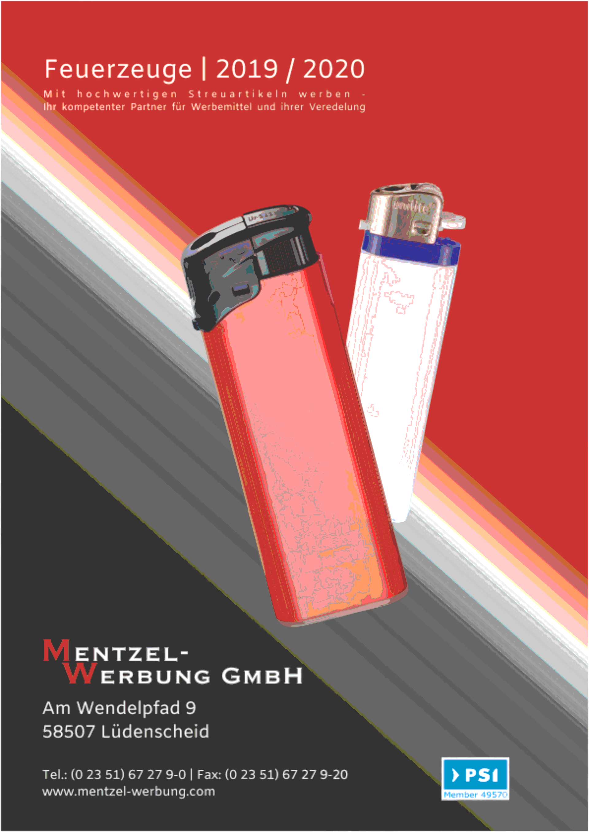 Katalog für Feuerzeuge