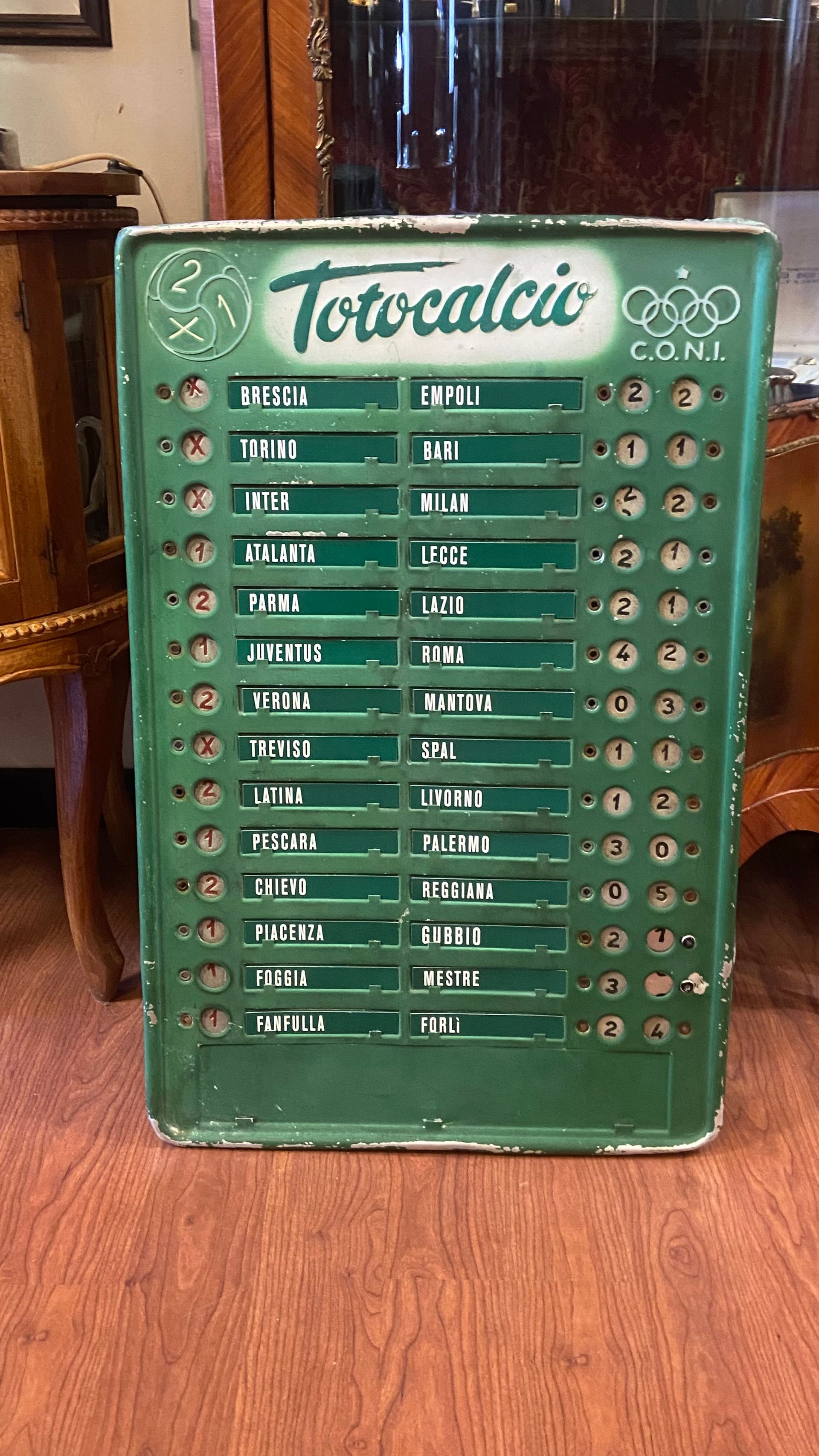 Tabella totocalcio anni ‘50