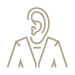 Das Bild zeigt das Pictogramm mit einem Ohr