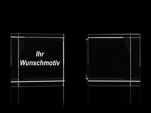 Würfel 100 x 100 mm Glaswürfel für individuelle Gravuren, Glasinnengravuren
