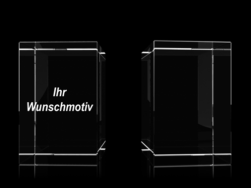 Glasquader 90 x 140 x 90 mm Glasquader für individuelle Gravuren, Glasinnengravuren