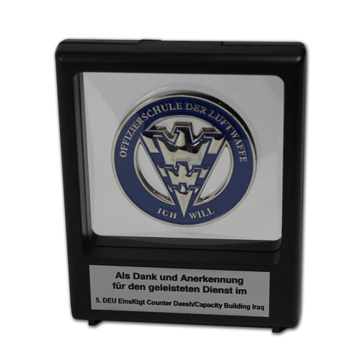 Kunststoff-Etui, Aufsteller für Münzen und Medaillen