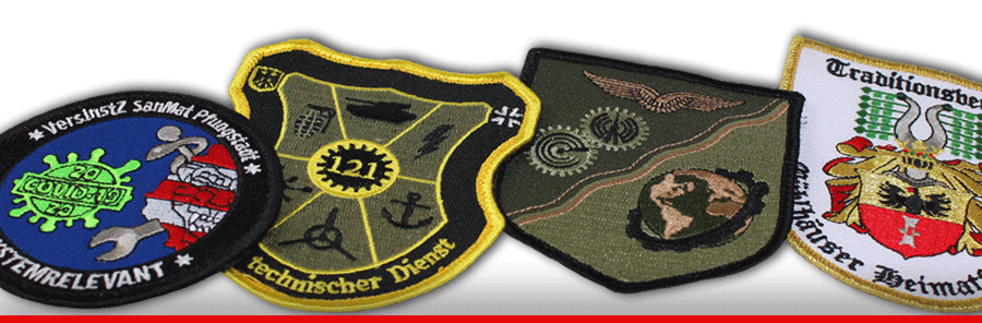 Weitere Infos zu Stickabzeichen, Patch... Sonderanfertigung von Patch, Aufnäher, Ärmelabzeichen, Stickabzeichen, Aufbügler